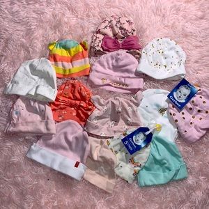 BABY GIRL HAT BUNDLE (15PCS)
